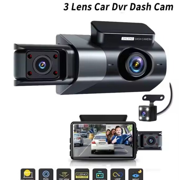 Advanced Solobesafe Dash Cam with Full Coverage & 3 Lenses - Picture 2 of 5